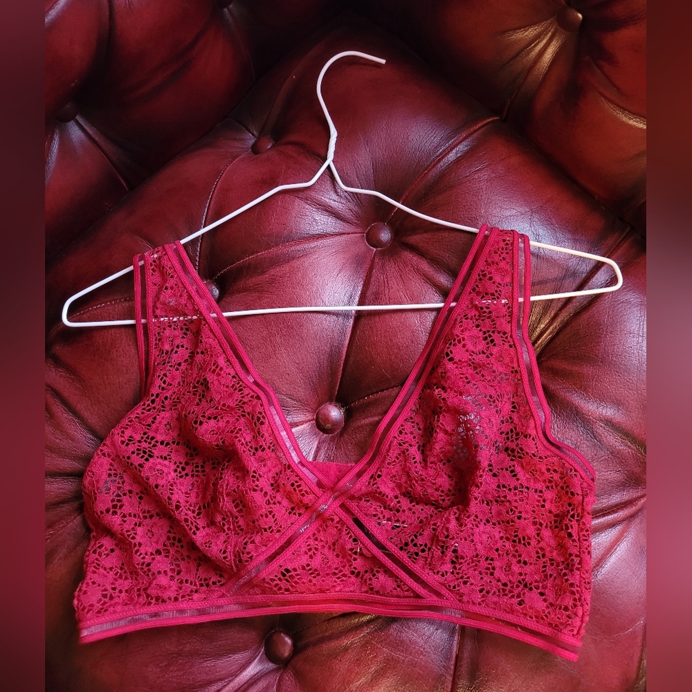 Victoria's Secret Very Sexy Red Sheer Bra Large
